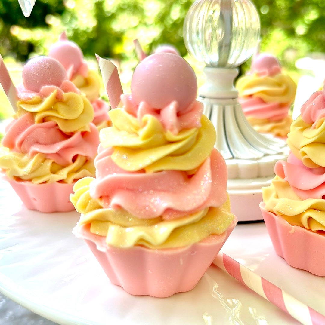 Raspberry Lemonade Soap Cupcake
