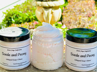 Suede and Peony Whipped Soap and Shave